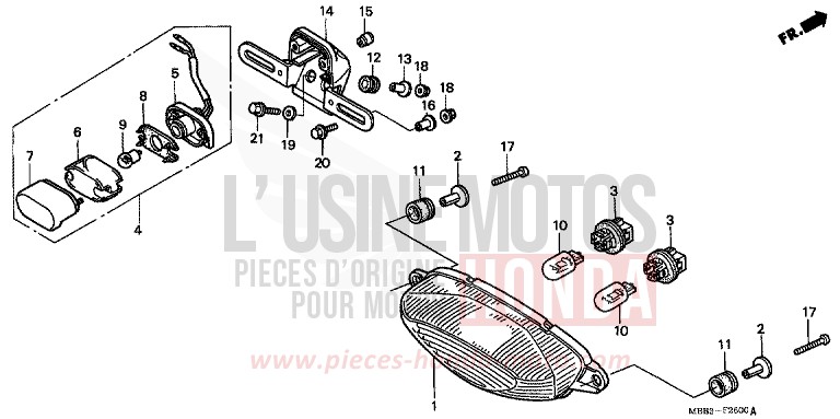 HECKLEUCHTE von VTR "FireStorm" ITALIAN RED (R157) von 1997